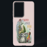 Cute Pink Caterpillar in Alice in Wonderland Art Samsung Galaxy Case<br><div class="desc">A cute, unique illustration inspired by the classic children's book Alice in Wonderland by Lewis Carroll. In this part of the story, Chapter 5 "Advice from a Caterpillar", a Caterpillar smoking a hookah pipe on top of a mushroom asks Alice the famous quote, "Who are you?" to which she replies,...</div>