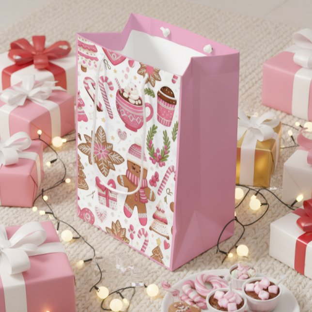 Cute Pink Christmas Gift Bag (Creator Uploaded)