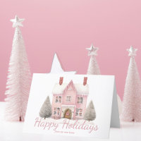 Cute Pink Christmas House New Home Address