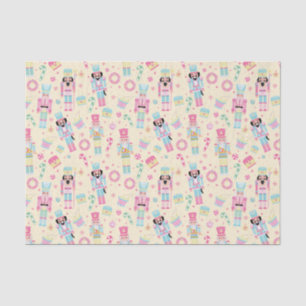 Cute Pink Christmas Nutcracker Ballet Tissue Paper