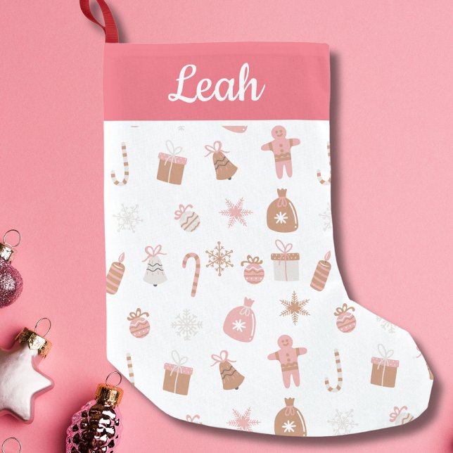 Cute Pink Christmas  Small Christmas Stocking (Creator Uploaded)