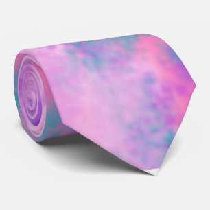 Cute Pink Clouds Monogram Tie