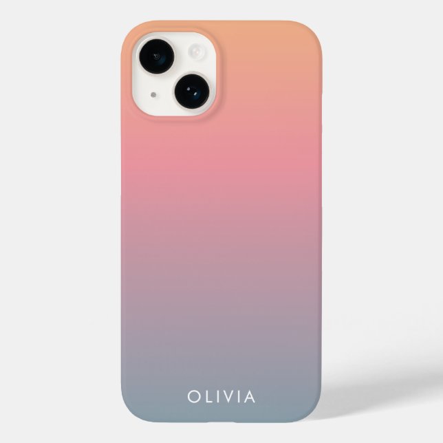 Cute Pink Colourful Ombre  Case-Mate iPhone Case (Back)