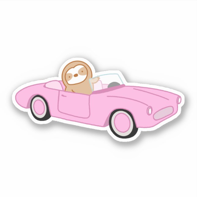 Cute Pink Convertible Sloth (Front)