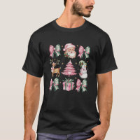 Cute Pink Coquette Bow Santa Gingerbreads reindeer
