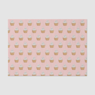 Cute Pink Cupcake Pattern Tissue Paper
