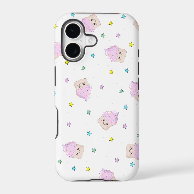 Cute pink cupcakes pattern (Back)