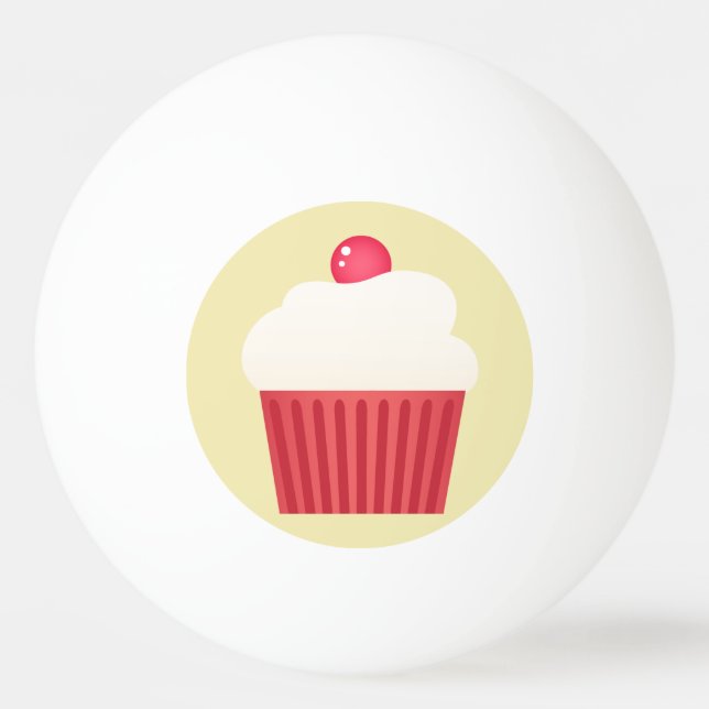 cute pink cupcakes ping pong ball (Back)