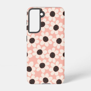 Cute Pink Daisy Flower Pattern Samsung Galaxy Case