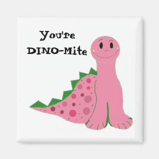 Cute Pink Dinosaur Magnet