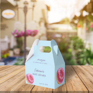 Cute Pink Doughnut Baby Shower  Favor Box