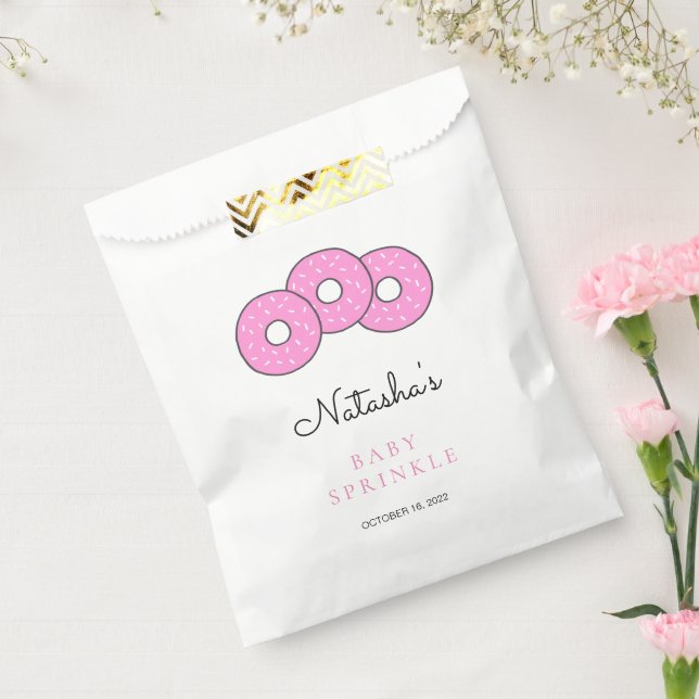 Cute Pink Doughnut Baby Shower Sprinkle Favour Bag (Sealed)