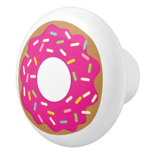 Cute pink doughnut door and drawer pull knobs