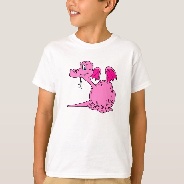 Cute Pink Dragon Baby T-Shirt (Front)