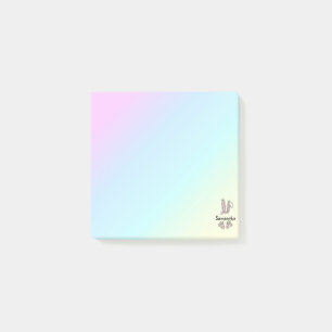 Cute Pink Easter Bunny Monogram Post-it Notes