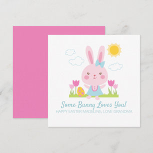 Cute Pink Easter Bunny Rabbit