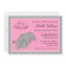 Cute Pink Elephant Girl Baby Shower Invitations