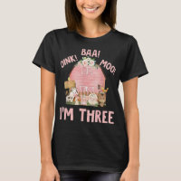 Cute Pink Farm Barnyard 3rd Birthday Outfit Girl 3