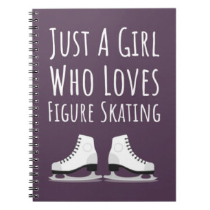 Cute Pink Figure Skating Gifts For Girls For Kids Notebook