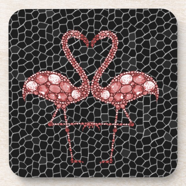 Cute Pink Flamingo Coaster (Front)