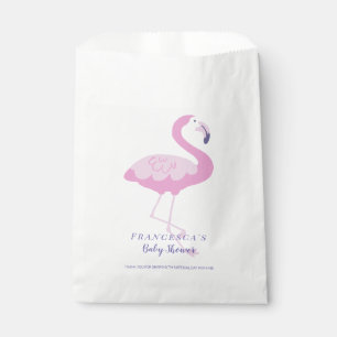 Cute Pink Flamingo Gender Neutral Baby Shower Favour Bag