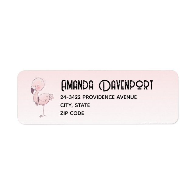 Cute Pink Flamingo Illustration (Front)