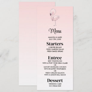 Cute Pink Flamingo Illustration Invitation