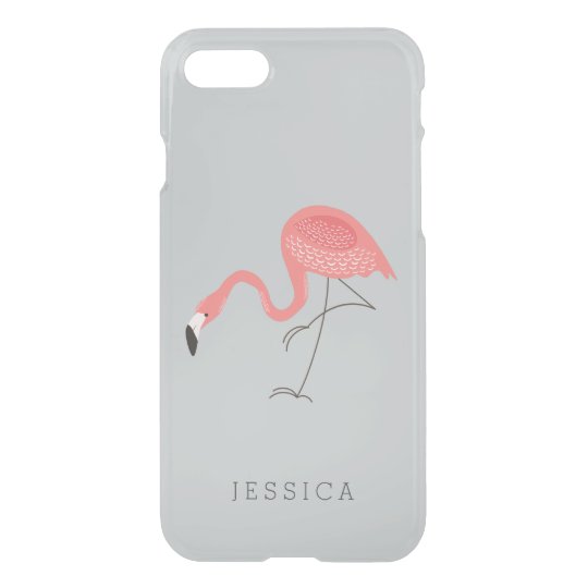 Cute Pink Flamingo Illustration iPhone 8/7 Case
