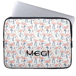 Cute pink flamingo  laptop sleeve