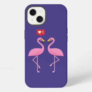 Cute Pink Flamingo Like Heart Pastel iPhone 13 Case