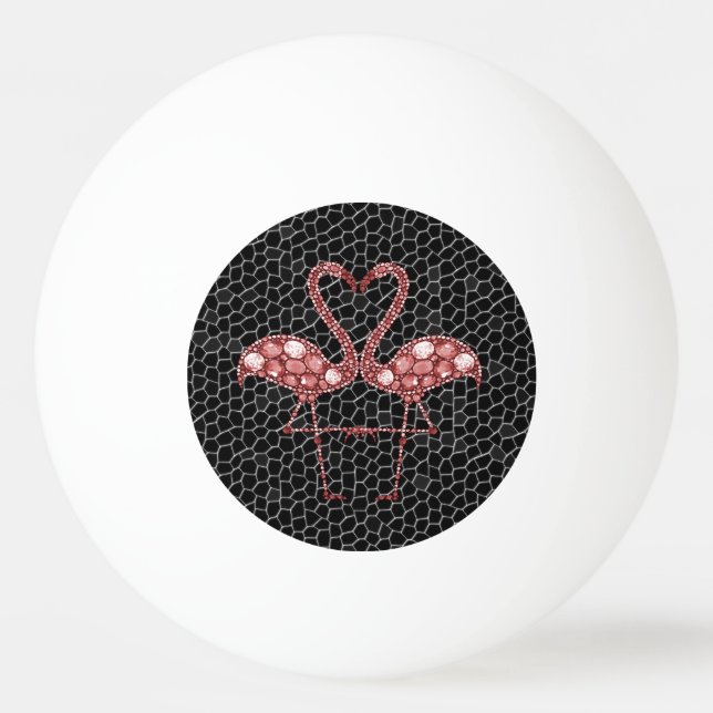 Cute Pink Flamingo Ping Pong Ball (Front)
