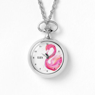 Cute Pink Flamingo Tropical Bird Wildlife Watch