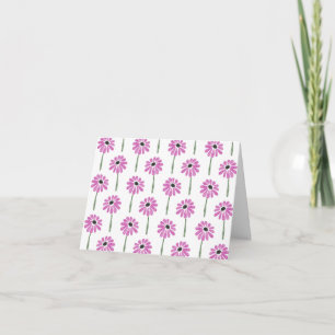 Cute Pink Floral Custom  Card