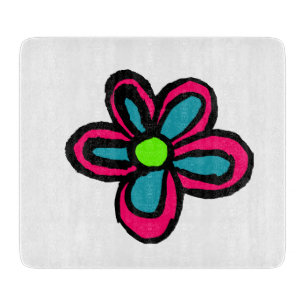 Cute Pink Flower Cutting Board