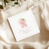 Cute pink flower-decorated alphabet blocks