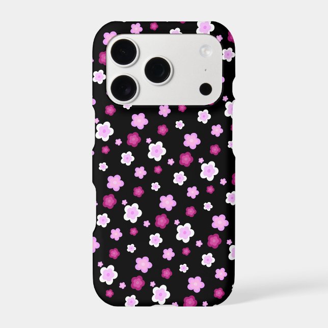 Cute pink flower floral gradient Pattern  (Back)