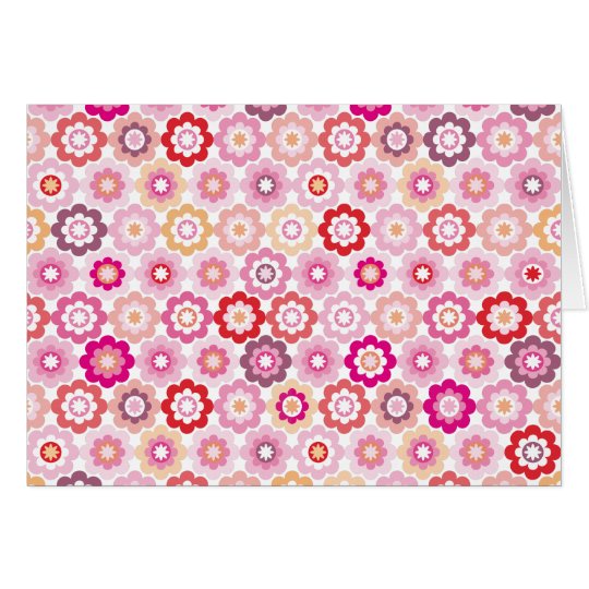 Cute pink flower note card