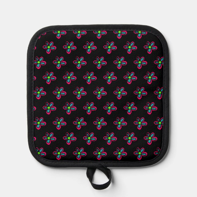 Cute Pink Flower Pot Holder (Front)