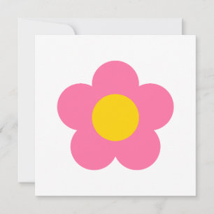 Cute pink flower thank you card