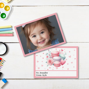 Cute Pink Full Photo Classroom Valentine’s Day Card