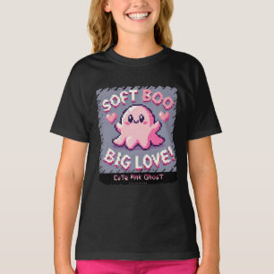 Cute Pink Ghost: Sweet and Spooky -kids girl shirt