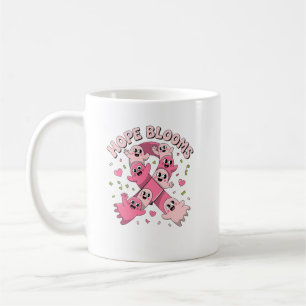 Cute Pink Ghosts Breast Cancer Awareness Halloween Coffee Mug