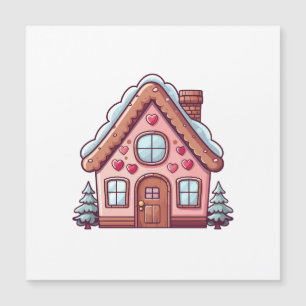 Cute Pink Gingerbread House