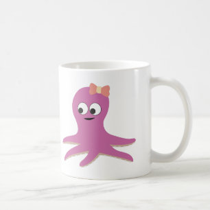 Cute pink girl Octopus Coffee Mug