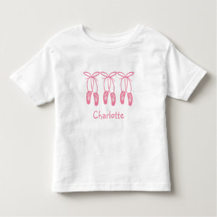 Cute Pink Girly Ballet Shoe  Toddler T-shirt