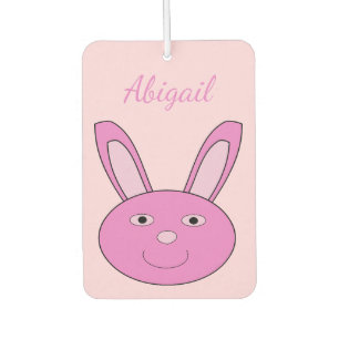 Cute Pink Girly Bunny Face Spring Easter Custom Air Freshener