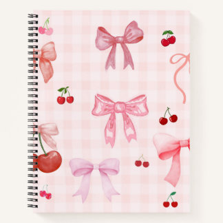 Cute pink girly coquette notebook