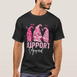 Cute Pink Gnomies Support Squad Breast Cancer Awar T-Shirt