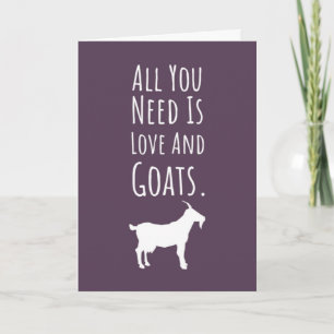 Cute Pink Goat Cards Farm Animal Farmer
