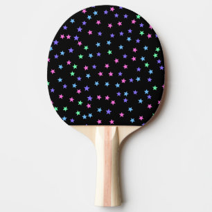 Cute Pink Green Blue Purple Stars Pattern Ping Pong Paddle